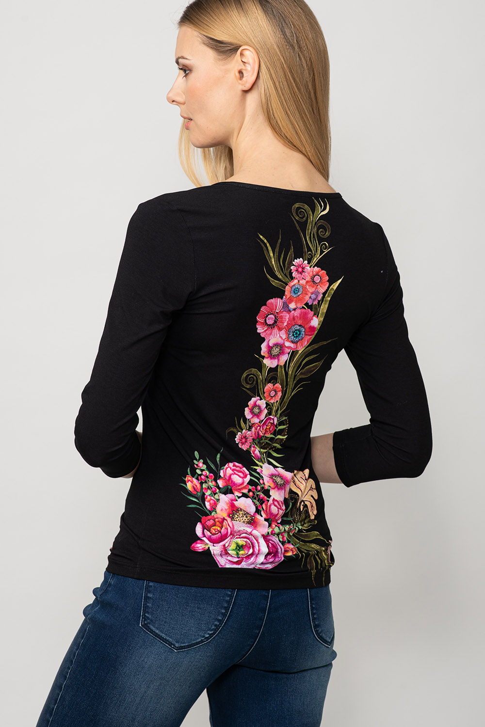 Топ с цветочным принтом Demi393