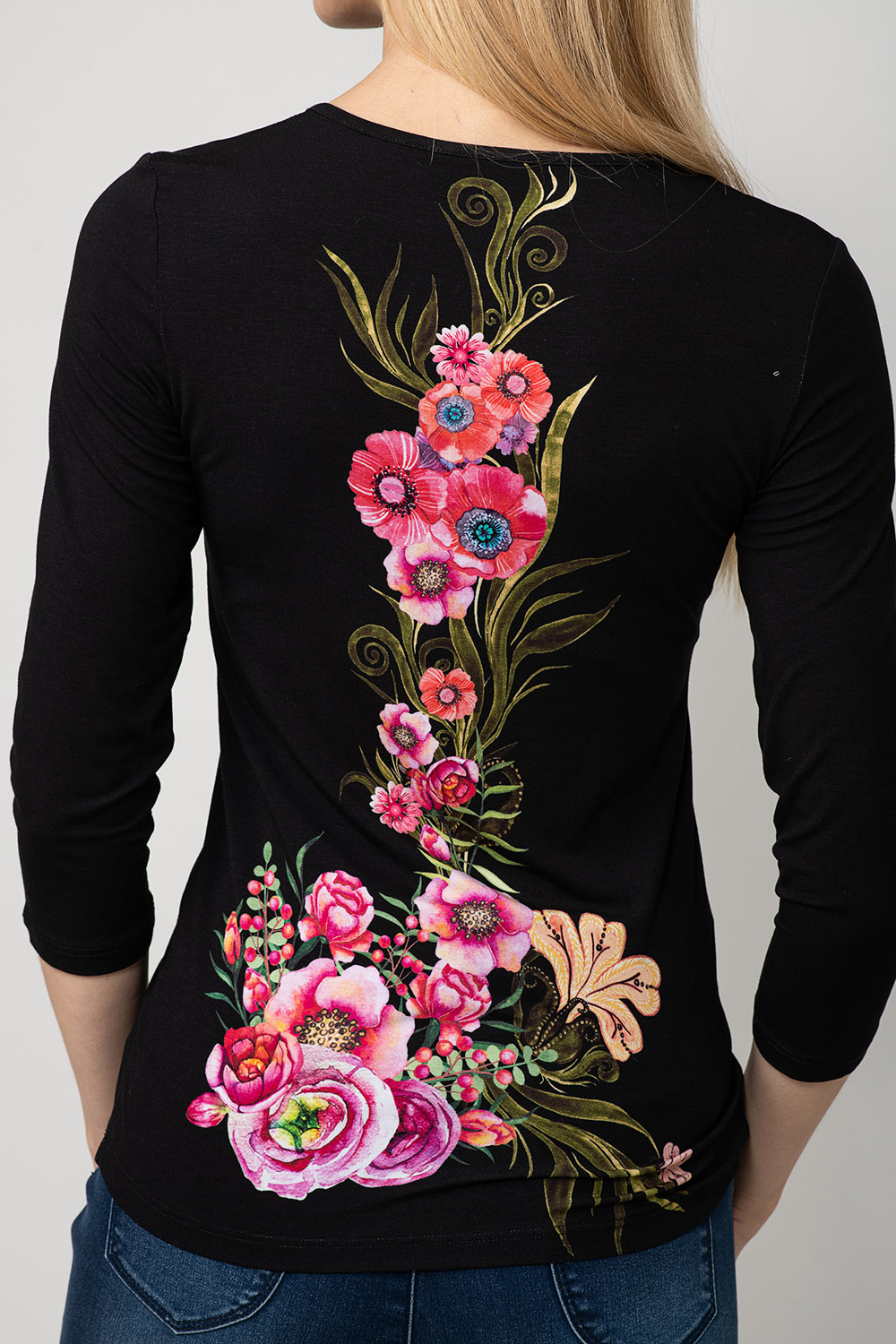 Топ с цветочным принтом Demi393