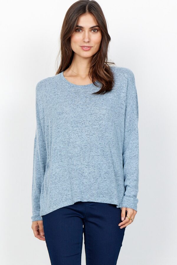 Oversize fit blouse Biara1 light blue