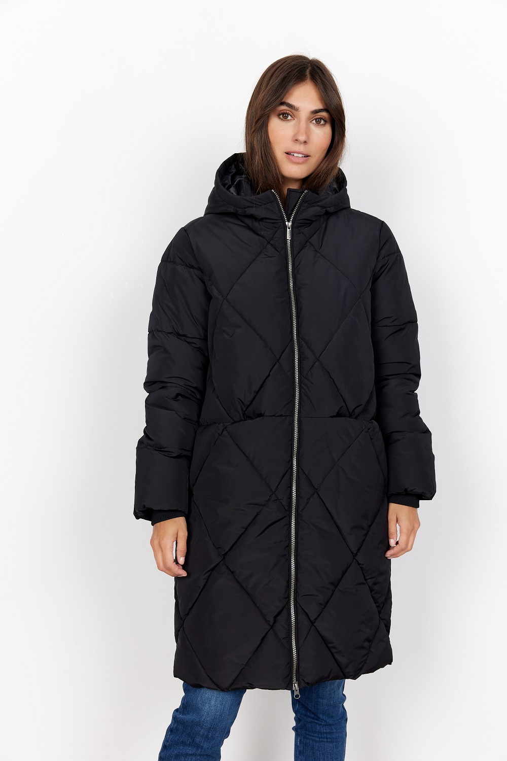 Long jacket with hood Nina 18 - Maglia