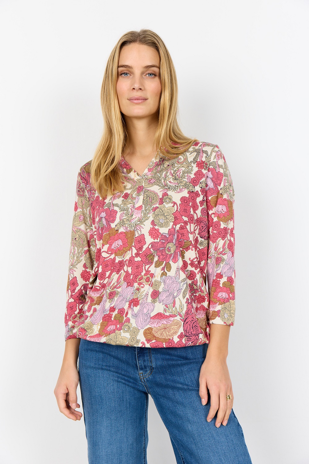 Soyaconcept SC-Felicity AOP 536 lilleline pluus - Roosa, L